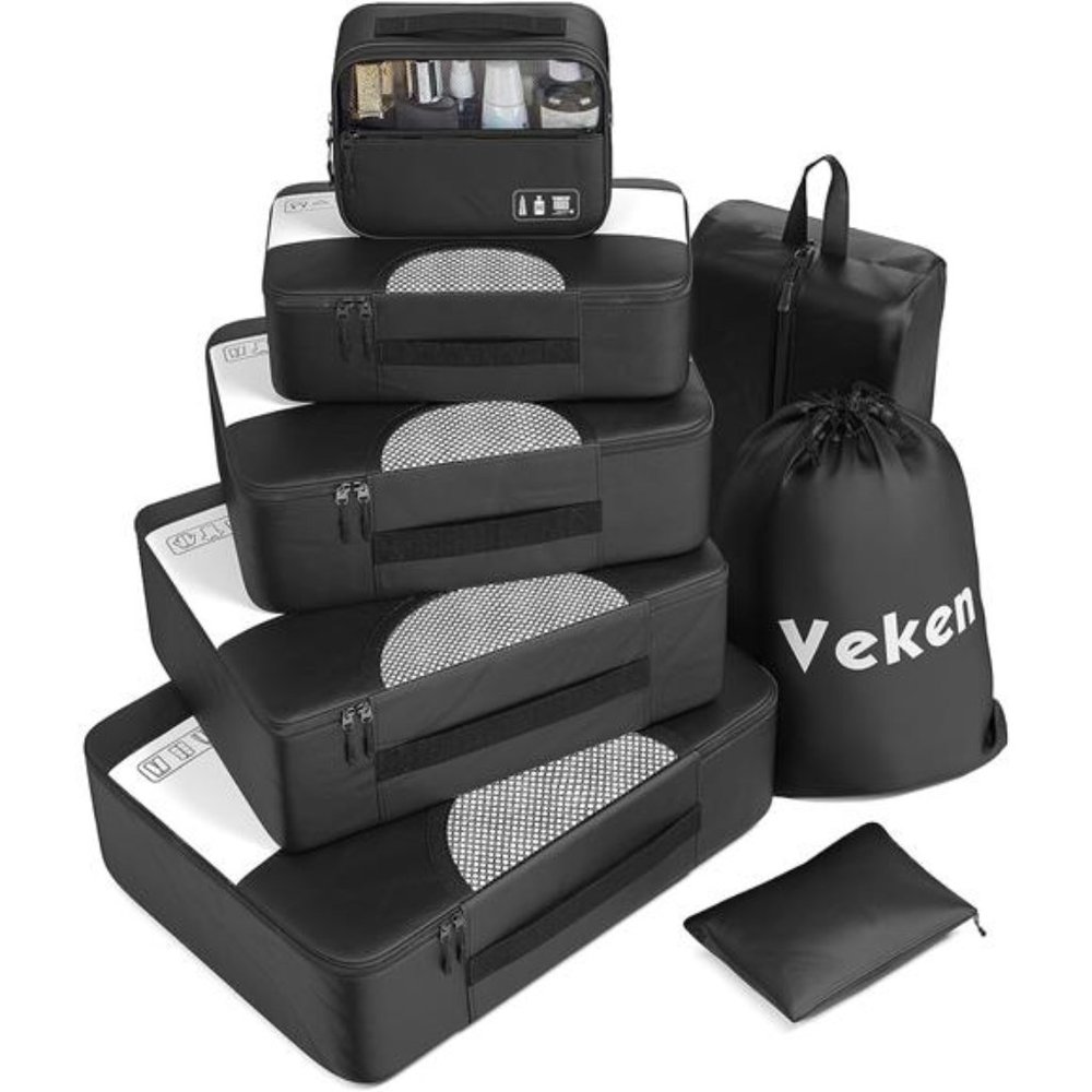 8Pcs Packing Cubes for Suitcases Organizer Bags Set for Travel Essentials Bags